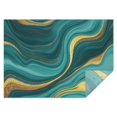 thumbnail image 1 of Teal Gold Marble Pattern Rectangle Tablecloth 60"x84",Waterproof Polyester Rectangle Table Cloth, Wipeable Spillproof Polyester Tablecloth for Dining, Camping, Indoor and Outdoor, 1 of 5