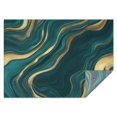 thumbnail image 1 of Teal Gold Marble Pattern Rectangle Tablecloth 60"x84",Waterproof Polyester Rectangle Table Cloth, Wipeable Spillproof Polyester Tablecloth for Dining, Camping, Indoor and Outdoor, 1 of 5