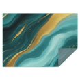 thumbnail image 1 of Teal Gold Marble Pattern Rectangle Tablecloth 60"x84",Waterproof Polyester Rectangle Table Cloth, Wipeable Spillproof Polyester Tablecloth for Dining, Camping, Indoor and Outdoor, 1 of 5