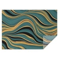 thumbnail image 1 of Teal Gold Marble Pattern Rectangle Tablecloth 60"x84",Waterproof Polyester Rectangle Table Cloth, Wipeable Spillproof Polyester Tablecloth for Dining, Camping, Indoor and Outdoor, 1 of 5