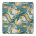 thumbnail image 1 of Teal Gold Marble Pattern Square Fitted Tablecloth with Elastic Edge,Square Table Cover,Washable Elastic Table Cover for Home Kitchen Party Decor 36"x36", 1 of 6