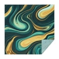 thumbnail image 1 of Teal Gold Marble Pattern Square Tablecloth,Waterproof Square Table Cover,Wipeable Spillproof Washable Table Cover for Home Kitchen Party Decor 52"x52"(132x132cm), 1 of 6