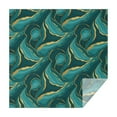 thumbnail image 1 of Teal Gold Marble Pattern Square Tablecloth,Waterproof Square Table Cover,Wipeable Spillproof Washable Table Cover for Home Kitchen Party Decor 52"x52"(132x132cm), 1 of 6