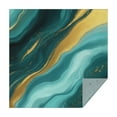 thumbnail image 1 of Teal Gold Marble Pattern Square Tablecloth,Waterproof Square Table Cover,Wipeable Spillproof Washable Table Cover for Home Kitchen Party Decor 60"x60"(152x152cm), 1 of 6
