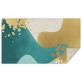 thumbnail image 1 of Teal and Gold Marble Wavy Lines Pattern Rectangle Tablecloth 60"x102",Waterproof Polyester Rectangle Table Cloth, Wipeable Spillproof Polyester Tablecloth for Dining, Camping, Indoor and Outdoor, 1 of 6