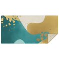 thumbnail image 1 of Teal and Gold Marble Wavy Lines Pattern Rectangle Tablecloth 60"x120",Waterproof Polyester Rectangle Table Cloth, Wipeable Spillproof Polyester Tablecloth for Dining, Camping, Indoor and Outdoor, 1 of 6