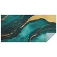 thumbnail image 1 of Green and Gold Marble Glitter Waves Pattern Rectangle Tablecloth 60"x120",Waterproof Polyester Rectangle Table Cloth, Wipeable Spillproof Polyester Tablecloth for Dining, Camping, Indoor and Outdoor, 1 of 6