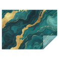 thumbnail image 1 of Teal and Gold Marble Glitter Dots Pattern Rectangle Tablecloth 60"x84",Waterproof Polyester Rectangle Table Cloth, Wipeable Spillproof Polyester Tablecloth for Dining, Camping, Indoor and Outdoor, 1 of 5