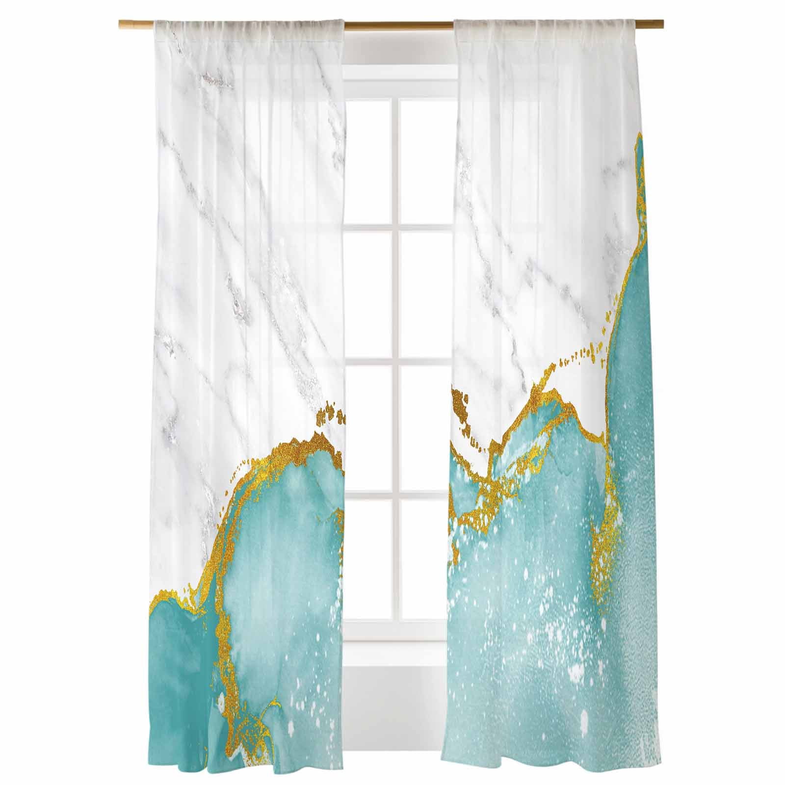 Teal And Gold Curtains