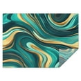 thumbnail image 1 of Teal and Gold Marble Swirls Pattern Rectangle Tablecloth 60"x84",Waterproof Polyester Rectangle Table Cloth, Wipeable Spillproof Polyester Tablecloth for Dining, Camping, Indoor and Outdoor, 1 of 5