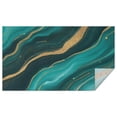 thumbnail image 1 of Teal Gold Marble Wave Dot Pattern Rectangle Tablecloth 60"x102",Waterproof Polyester Rectangle Table Cloth, Wipeable Spillproof Polyester Tablecloth for Dining, Camping, Indoor and Outdoor, 1 of 6