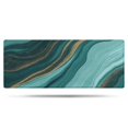thumbnail image 1 of Teal Gold Marble Wave Pattern Bathroom Rugs Mat,Non Slip Microfiber Bathroom Rug,Rubber Backing,Soft Bathroom Mats for Bathroom Floor,Tub and Shower,60x24in(150x60cm), 1 of 5