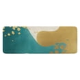 thumbnail image 1 of Teal and Gold Marble Wavy Lines Pattern Kitchen Rug Mat,Kitchen Runner Rugs Non Skid Washable,Decorative Kitchen Floor Mats for Kitchen,Sink,Laundry,17"x47.2", 1 of 7