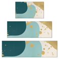 thumbnail image 1 of Teal Gold Splash Marble Kitchen Rugs Sets Of 3,Kitchen Runner Rugs Non Skid Washable,Decorative Kitchen Floor Mats for Kitchen,Sink,Laundry,17"x30"+ 17"x47" + 17"x59", 1 of 6