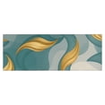 thumbnail image 1 of Teal Gold Wave Marble Pattern Kitchen Rug Mat,Kitchen Runner Rugs Non Skid Washable,Decorative Kitchen Floor Mats for Kitchen,Sink,Laundry,17"X47", 1 of 5
