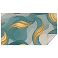 thumbnail image 1 of Teal Gold Wave Marble Pattern Rectangle Tablecloth 60"x102",Waterproof Polyester Rectangle Table Cloth, Wipeable Spillproof Polyester Tablecloth for Dining, Camping, Indoor and Outdoor, 1 of 6