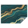 thumbnail image 1 of Teal Gold Wave Marble Pattern Rectangle Tablecloth 60"x84",Waterproof Polyester Rectangle Table Cloth, Wipeable Spillproof Polyester Tablecloth for Dining, Camping, Indoor and Outdoor, 1 of 5