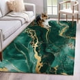 thumbnail image 1 of Teal Golden Marble Area Rug 4x6 Washable Rug Non Slip Modern Farmhouse Gradient Texture Large Area Rug Indoor Floor Carpet for Entryway Bedroom Kitchen Living Room Home Office Dining Room Nursery, 1 of 8
