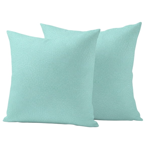 Teal Grain Texture Outdoor Pillow Covers Pack of 2 Vintage Industrial Mint Blue Solid Color Waterproof Throw Pillow Covers Decorative Cushion Cases for Patio Garden Tent Balcony Couch 26x26 inch