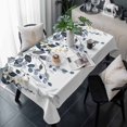 thumbnail image 1 of Teal Gray Eucalyptus Leaves Table Cloth Waterproof Tablecloths, Farmhouse Botanical Watercolor Tablecloth Dining Table Cover for Kitchen Party Tabletop Outdoor, Rectangle Tablecloth 54x108 Inch, 1 of 9