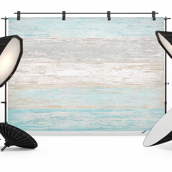 Teal Gray Photography Backdrop 7x5FT, White Gradient Rustic Striped Minimalist Country Photo Backdrops, Background for Photography Studio Photo Studio Background, Back Drop for Photoshoot