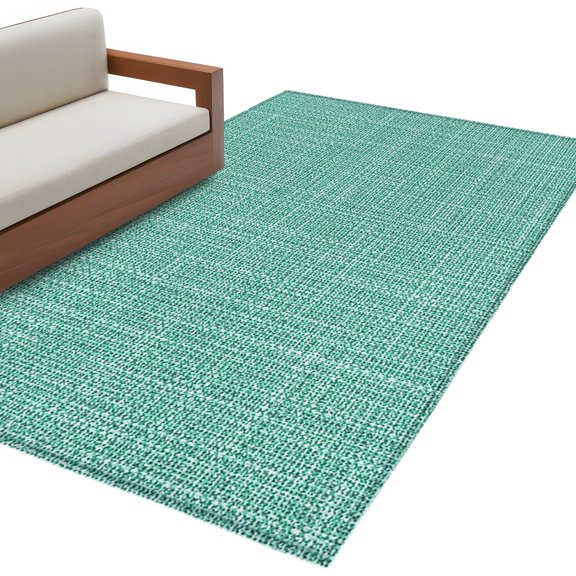Teal Green Area Rug 4x6 Washable Rug Non Slip Rustic Farmhouse Solid Color Large Area Rug Indoor Floor Carpet for Entryway Bedroom Kitchen Living Room Home Office Dining Room Nursery