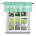 thumbnail image 1 of Teal Green Boho Kitchen Curtain Valances for Windows Farmhouse Short Curtains, Vintage Ethnic Tribe Abstract Art Rod Pocket Valance Curtain for Bedroom Cafe Living Room 54"x18", 1 of 8