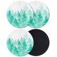 thumbnail image 1 of Teal Green Christmas Coasters Set of 4, Absorbent Coasters for Drinks, Winter Snowflake Abstract Forest Tree Coaster for Desk Coffee Table Protection, Home Decor House Warming Gifts 4", 1 of 8
