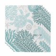 thumbnail image 1 of Teal Green Coastal Turtle Cloth Napkins, Ocean Coral Nautical Washable and Reusable Dinner Napkins Set of 6, Table Napkin for Kitchen Party Birthday Wedding Hotel Housewarming 20"x20", 1 of 8