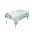 thumbnail image 1 of Teal Green Coastal Turtle Table Cloth, Ocean Coral Nautical Waterproof Tablecloth for Rectangle Tables, Reusable Washable Fabric Table Cover for Restaurant Kitchen Dining Tables 60"x120", 1 of 6