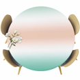 thumbnail image 1 of Teal Green Cream Ombre Round Tablecloth 36-44 Inch Round Fitted Table Cloth with Elastic Edge, Gradient Aesthetic Farmhouse Waterproof Table Cover Protector for Outdoor Picnic Party Dining, 1 of 9