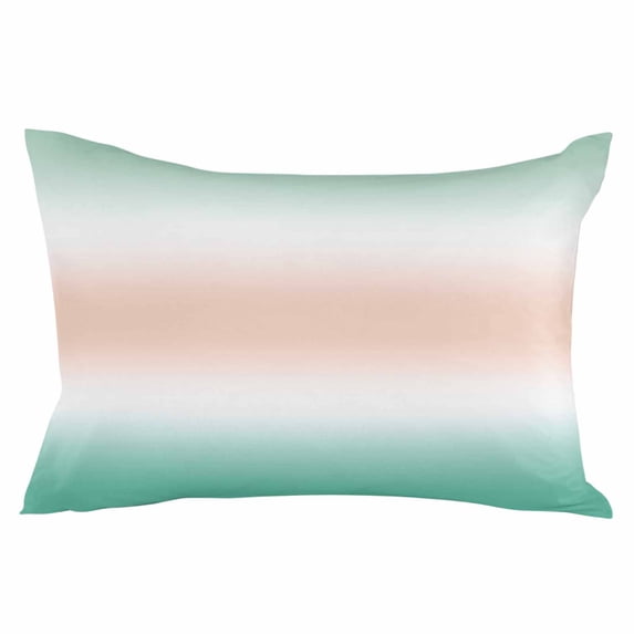 Teal Green Cream Ombre Throw Pillow Cover 20 x 26 Inch Decorative Pillow Cover Gradient Aesthetic Farmhouse Lumbar Pillowcase Seasonal Rectangle Cushion Case for Couch Sofa Bed Living Room