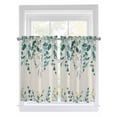 thumbnail image 1 of Teal Green Eucalyptus Living Room Curtains 2 Panel, Farmhouse Weeping Leaves Linen Cafe Window Treatment, Farmhouse Bedroom Bathroom Kitchen Curtains Drapes 104"x54", 1 of 6