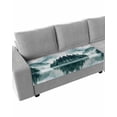 thumbnail image 1 of Teal Green Forest Sofa Couch Cushion Covers Washable, Removable Stretchable Sectional Couch Covers, Summer Botanical Trees Mountain Slipcovers for L & T Shape Sofa Furniture Protector M Size 1 pc, 1 of 7