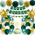 thumbnail image 1 of Teal Green Gold Birthday Party Decorations, 16th 18th 21th 30th 40th 50th 60th 70th Birthday Decorations Supplies Balloons Turquoise Happy Birthday Decoration for Women Green Gold Birthday, 1 of 10