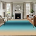 thumbnail image 1 of Teal Green Khaki Ombre Area Rugs 6x9 for Living Room, Modern Abstract Art Gradient Non Slip Washable Rug Runner, Low Pile Indoor Floor Carpet Mat Bathroom Rugs for Bedroom, Kids Room, 1 of 9