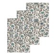 thumbnail image 1 of Teal Green Leaf Kitchen Dish Towels for Drying Dishes Set of 3, Vintage Farmhouse Boho Pastoral Tribal Waffle Weave Microfiber Hand Tea Bathroom Towels Quick Dry & Absorbent Towel 15.7x23.6, 1 of 7