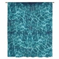 thumbnail image 1 of Teal Green Ocean Waves Sheer Curtains 63 Inches Long, Summer Sea Pool Light Filering Curtains, Breathable Simi Curtain Privacy Drapes for Living Room Bedroom Lightweight Window Treatment, 1 of 9