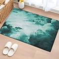 thumbnail image 1 of Teal Green Ombre Clouds Entryway Rug 2'x3'&nbsp; Non Slip Front Door Mats, Modern Abstract Gradient Cloud Entrance Rugs Indoor Outdoor Carpet, Washable Floor Mats Small Area Rug for Bedroom Kitchen, 1 of 8