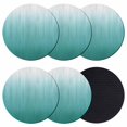 thumbnail image 1 of Teal Green Ombre Coasters Set of 6, Absorbent Coasters for Drinks, Contemporary Gradient Abstract Art Coaster for Desk Coffee Table Protection, Home Decor House Warming Gifts 4", 1 of 8