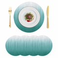 thumbnail image 1 of Teal Green Ombre Round 13 Inch Placemats Set of 4, Contemporary Gradient Abstract Art HeatResistant Non Slip Place Mats for Dining Table, Wipeable Braided Kitchen Table Mats for Housewarming, 1 of 9