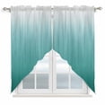 thumbnail image 1 of Teal Green Ombre Swag Valances for Windows 2 Pack, Kitchen Window Curtains 36 Inch Length, Contemporary Gradient Abstract Art Privacy Swag Curtains for Living Room/Bathroom with Rod Pocket 36"x36", 1 of 8