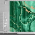 thumbnail image 1 of Teal Green Shower Curtain Marble Abstract Modern Waterproof Fabric Ideal for RV or Home Stall Set with Hooks Add a Splash of Color to Your Bathroom (72"x84), 1 of 2