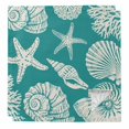 thumbnail image 1 of Teal Green Starfish Coastal Cloth Napkins, Shell Summer Beach Nautical Washable and Reusable Dinner Napkins Set of 2, Table Napkin for Kitchen Party Birthday Wedding Hotel Housewarming 20"x20", 1 of 9