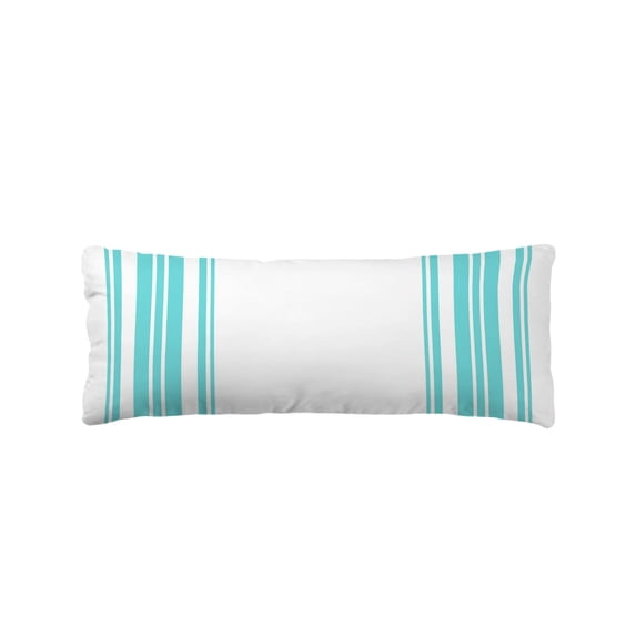Teal Green Striped Body Pillow Cover 20 x 60 Inch Decorative Pillow Cover Farmhouse Simple Line Vertical Stripes Lumbar Pillowcase Seasonal Rectangle Cushion Case for Couch Sofa Bed Living Room