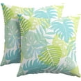 thumbnail image 1 of Teal Green Tropical Leaves Pillow Covers 20x20 Inch Set of 2 Watercolor Palm Leaf Summer Outdoor Throw Pillow Covers Botanical Plants Pillow Cases Cotton Linen Cushion Covers for Couch Home Decor, 1 of 1