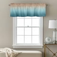 thumbnail image 1 of Teal Green Window Valance for Kitchen, and Brown Gradient Rod Pocket Short Curtain for Small Windows, Light Filtering Decorative Valance, 42 x 12 Inch, 1 Panel, 1 of 9