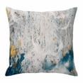 thumbnail image 1 of Teal Grey Abstract Art Throw Pillow Cover Modern Graffiti Texture Retro Cotton Linen Cushion Cover Throw Pillow Case with Invisible Zipper for Couch Sofa Bed Chair Car 26x26 Inch, 1 of 9