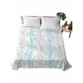 thumbnail image 1 of Teal Grey Branch Flat Sheets Only California King Size, Soft Breathable Bed Top Sheets for Mattress, Spring Summer Pastoral Botanical Luxury Bedding Flat Sheets for Home Hotel Bedroom Bed Protection, 1 of 9