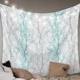 thumbnail image 1 of Teal Grey Branch Tapestry for Bedroom Wall Hanging Tapestry, Spring Summer Pastoral Botanical Ceiling Backdrop Tapestries Poster Blanket Wall Decor for Teens Room Living Room Dorm 59" x 90", 1 of 8